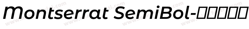 Montserrat SemiBol字体转换